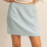 BACK AT IT BLUE MINI SKIRT