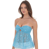 LUCY IN THE SKY BLUE BABY DOLL TOP