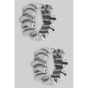 STELLA SILVER SQUIGGLE HOOP EARRINGS