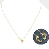14K GOLD HANDCUFF NECKLACE