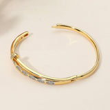 STAINLESS STEEL RHINESTONE NAIL BRACELET