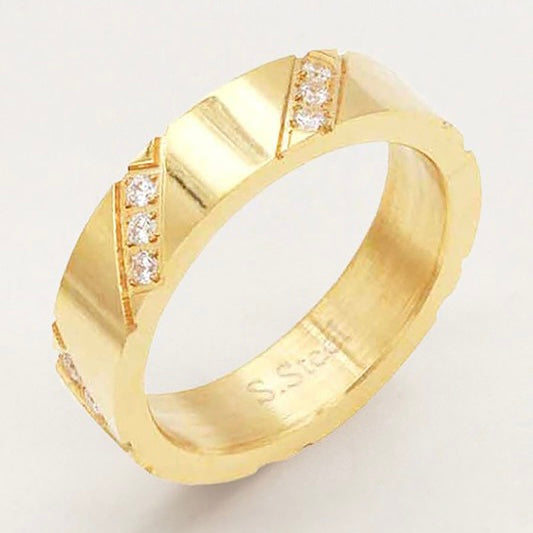 STAINLESS STEEL GOLD RING