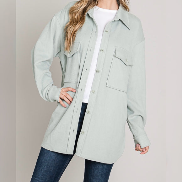 COZY DAYS MINT SHACKET