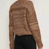 BETTER DAYS BROWN KNIT SWEATER