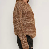 BETTER DAYS BROWN KNIT SWEATER