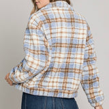 INTO THE WOODS PLAID SHERPA JACKET