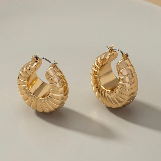 RHODE CLAM SHELL HOOP EARRINGS