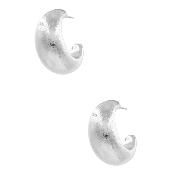 ABRIA SILVER HOOP EARRINGS