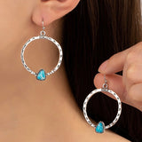 SHANELLE SILVER STONE DROP EARRINGS