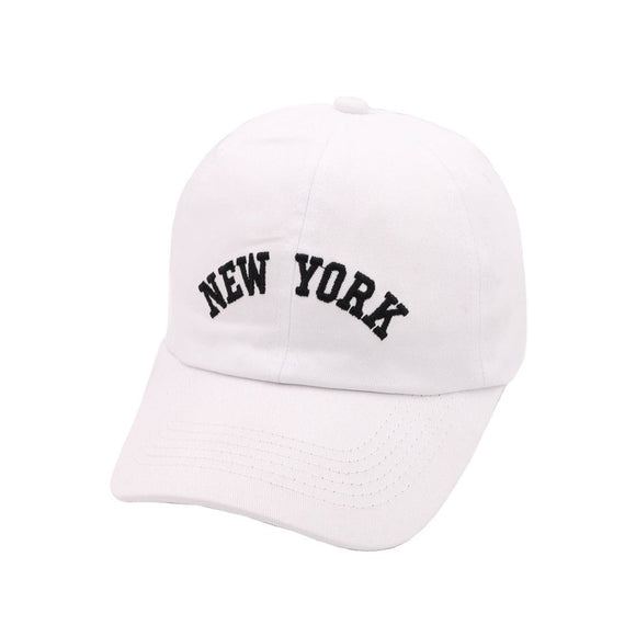 NEW YORK WHITE & BLACK BASEBALL HAT