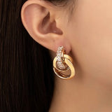 INAYA RHINESTONE KNOT EARRINGS