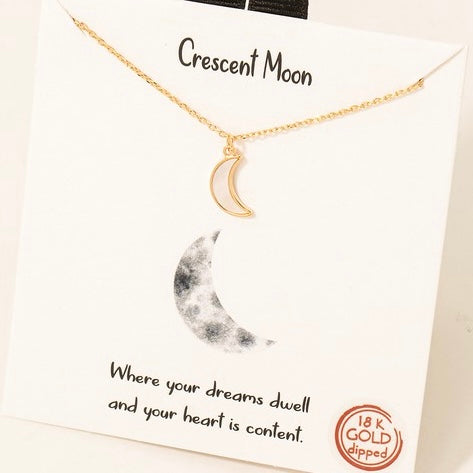 18K GOLD MOON NECKLACE
