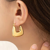 ANNAMARIA GOLD SQUARE HOOP EARRINGS