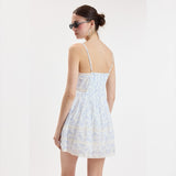 LOVE YOU LIKE I DO BLUE FLORAL MINI DRESS