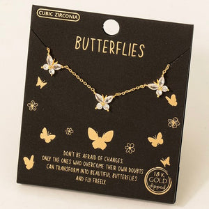 GOLD DIPPED BUTTERFLY NECKLACE