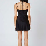 WAITING FOR YOU BLACK LACE CORSET MINI DRESS