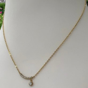 VALARY GOLD RHINESTONE NECKLACE