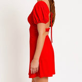 UP FOR ANYTHING RED MINI DRESS