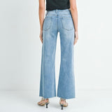 JUST USA MEDIUM WASH WIDE LEG DENIM JEANS