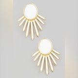 LEONA SPOKED PEARL STUD EARRINGS