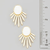 LEONA SPOKED PEARL STUD EARRINGS