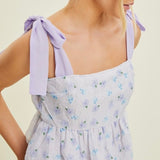 COMING HOME LAVENDER FLORAL BABY DOLL TOP