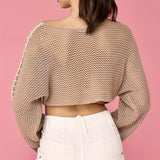 COVER ME UP CROCHET LONG SLEEVE TOP