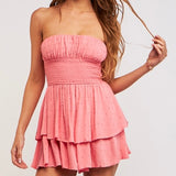 NOTHING ELSE PINK STRAPLESS ROMPER