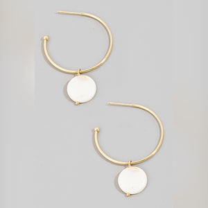 EMILEAH SHELL CHARM EARRINGS