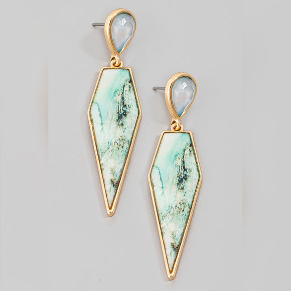 ALINA GEOMETRIC STONE EARRINGS