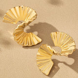 LORAINE GOLD RIBBON EARRINGS