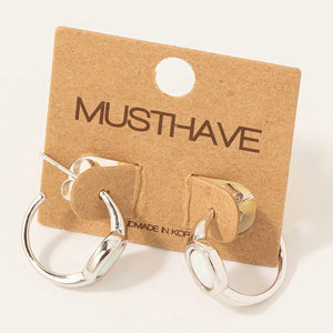 STELLA SILVER OPAL HOOP EARRINGS