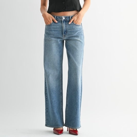 JBD HIGH RISE STRAIGHT DENIM JEANS