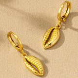 PUKA SHELL GOLD EARRINGS