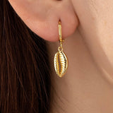 PUKA SHELL GOLD EARRINGS