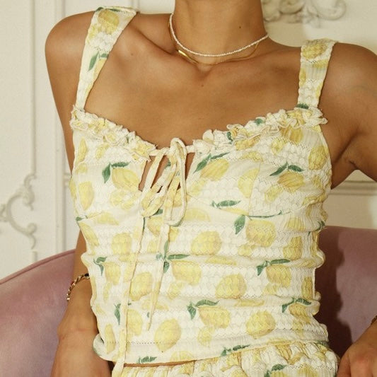 WHAT LIFE GIVES YOU LEMON CROP TOP