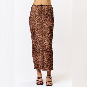 HEAR ME ROAR LEOPARD MAXI SKIRT