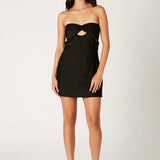 NO PATIENCE BLACK MINI DRESS