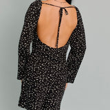 IVE BEEN SPOTTED LONG SLEEVE MINI DRESS