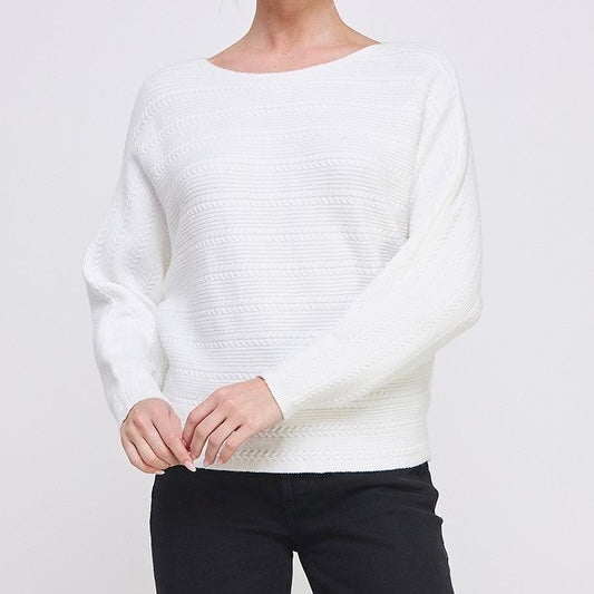 SHOW ME WHAT LOVE IS WHITE SWEATER