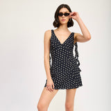 HEADS OR TAILS POLKA DOT MINI DRESS