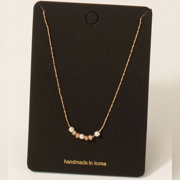 SERAPHINA BEADED PEARL NECKLACE