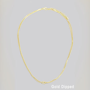 GOLD DIPPED KNOT NECKLACE