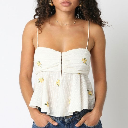 COUNT ME IN FLORAL TANK TOP
