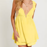 HIGHLIGHT OF MY LIFE RUFFLE MINI DRESS