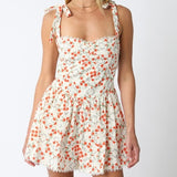 FLOWERS IN YOUR HAIR PATTERNED ROMPER