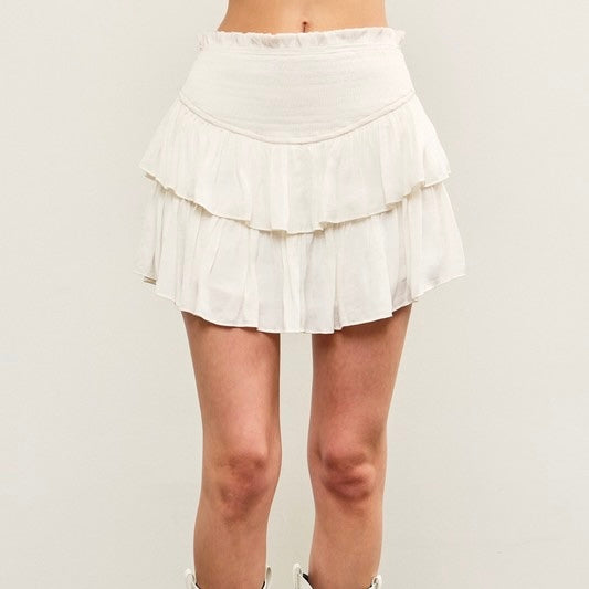 MET YOU IN THE SUMMER WHITE MINI SKIRT