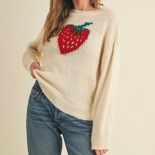 STRAWBERRY FIELDS KNIT SWEATER