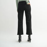 JUST USA BLACK SLIM WIDE LEG DENIM JEANS