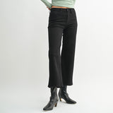 JUST USA BLACK SLIM WIDE LEG DENIM JEANS